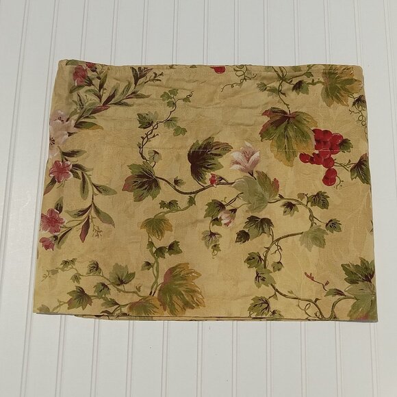 WAVERLY Curtain Valance Chianti Gold Red Grapes Rod Pocket One Single Vintage - Picture 1 of 12